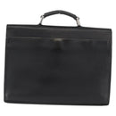 PRADA Aktentasche Saffiano Leder Schwarz Silber Auth ka3042-2