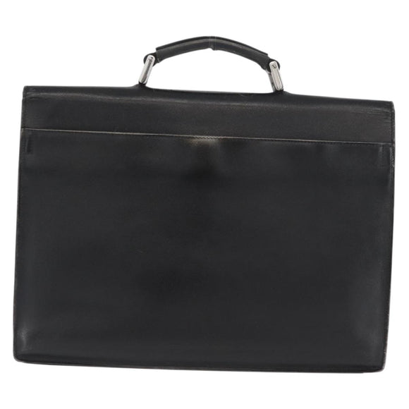 PRADA Aktentasche Saffiano Leder Schwarz Silber Auth ka3042