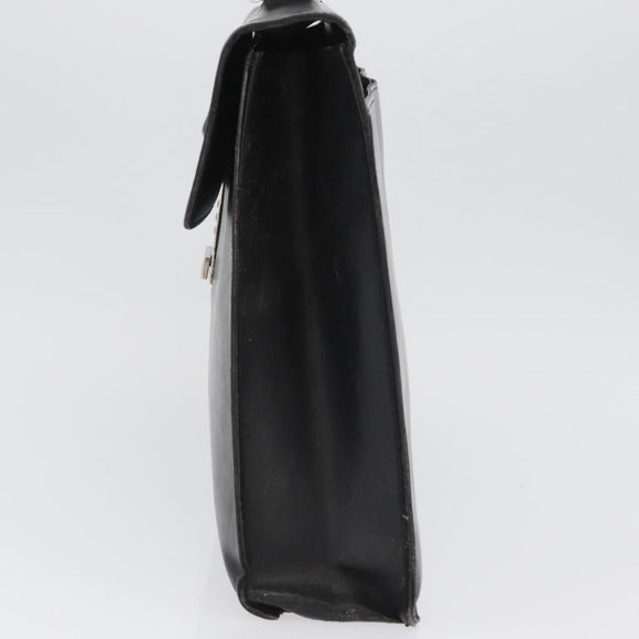 PRADA Aktentasche Saffiano Leder Schwarz Silber Auth ka3042