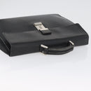 PRADA Aktentasche Saffiano Leder Schwarz Silber Auth ka3042-6