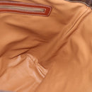 CELINE Macadam Canvas Tote Bag PVC Leather Brown Gold Auth ka3043-16