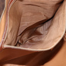 CELINE Macadam Canvas Tote Bag PVC Leather Brown Gold Auth ka3043-19