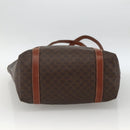 CELINE Macadam Canvas Tote Bag PVC Leather Brown Gold Auth ka3043-9