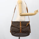 LOUIS VUITTON Monogram Saumur 35 Shoulder Bag M42254 LV Auth ka3044-25