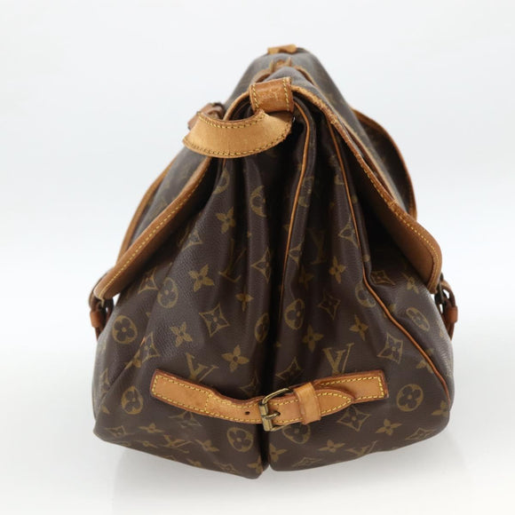 LOUIS VUITTON Monogram Saumur 35 Shoulder Bag M42254 LV Auth ka3044