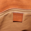 CELINE Macadam Canvas Tote Bag PVC Leather Brown Gold Auth ka3045-17