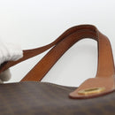CELINE Macadam Canvas Tote Bag PVC Leather Brown Gold Auth ka3045-8
