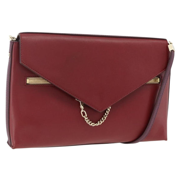 Chloe Chain Schoudertas Leer Rood Goud Origineel ka3046A