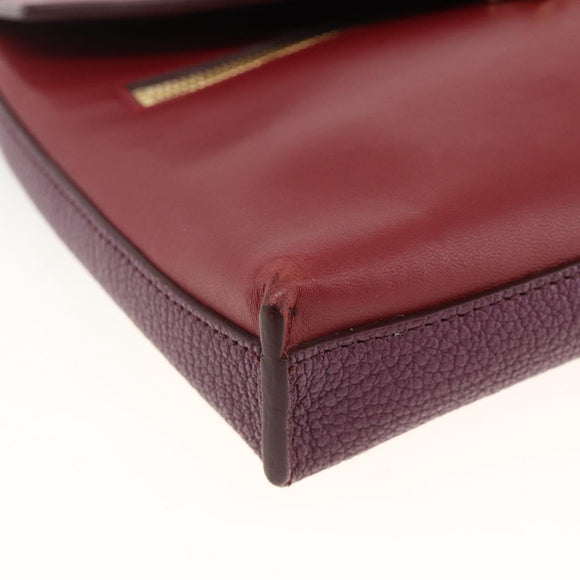Chloe Chain Schoudertas Leer Rood Goud Origineel ka3046A
