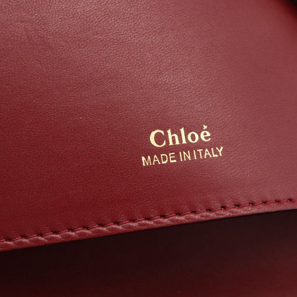 Chloe Chain Schoudertas Leer Rood Goud Origineel ka3046A