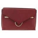 Chloe Chain Schoudertas Leer Rood Goud Origineel ka3046A-2