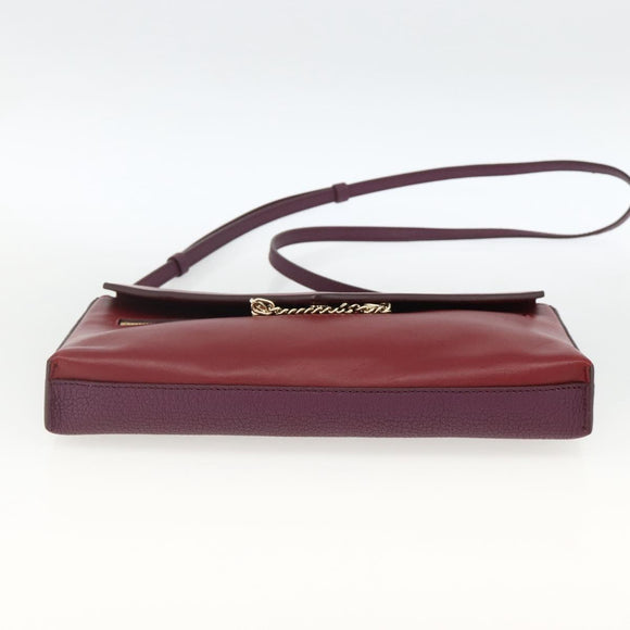 Chloe Chain Schoudertas Leer Rood Goud Origineel ka3046A