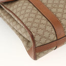 CELINE Macadam Canvas Handtasche PVC Beige Gold Auth ka3048-14