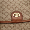 CELINE Macadam Canvas Handtasche PVC Beige Gold Auth ka3048-17