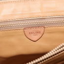 CELINE Macadam Canvas Handtasche PVC Beige Gold Auth ka3048-18
