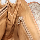 CELINE Macadam Canvas Handtasche PVC Beige Gold Auth ka3048-21