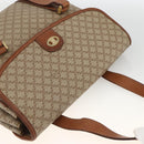 CELINE Macadam Canvas Handtasche PVC Beige Gold Auth ka3048-6