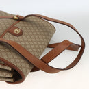 CELINE Macadam Canvas Handtasche PVC Beige Gold Auth ka3048-7