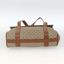 CELINE Macadam Canvas Handtasche PVC Beige Gold Auth ka3048-5