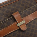 CELINE Macadam Canvas Shoulder Bag PVC Leather Brown Gold Auth ka3049-17