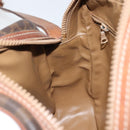 CELINE Macadam Canvas Shoulder Bag PVC Leather Brown Gold Auth ka3049-20