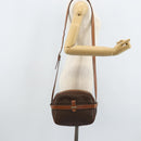 CELINE Macadam Canvas Shoulder Bag PVC Leather Brown Gold Auth ka3049-24