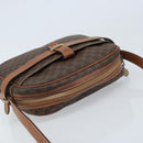 CELINE Macadam Canvas Shoulder Bag PVC Leather Brown Gold Auth ka3049-6