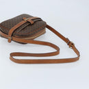 CELINE Macadam Canvas Shoulder Bag PVC Leather Brown Gold Auth ka3049-7