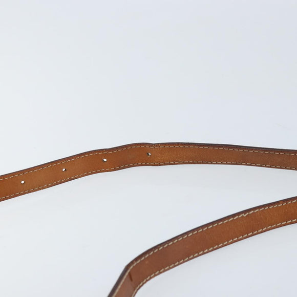 CELINE Macadam Canvas Shoulder Bag PVC Leather Brown Gold Auth ka3049