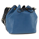 LOUIS VUITTON Epi Petit Noe Shoulder Bag Bicolor Black Blue M44152 Auth ka3051-1