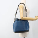 LOUIS VUITTON Epi Petit Noe Shoulder Bag Bicolor Black Blue M44152 Auth ka3051-19