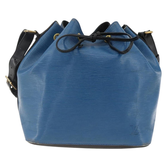 LOUIS VUITTON Epi Petit Noe Shoulder Bag Bicolor Black Blue M44152 Auth ka3051