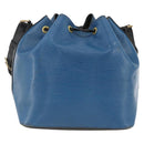 LOUIS VUITTON Epi Petit Noe Shoulder Bag Bicolor Black Blue M44152 Auth ka3051-2