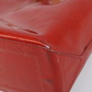 LOUIS VUITTON Monogram Vernis Reade PM Hand Bag Red Rouge M91088 LV Auth ka3053-9