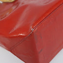 LOUIS VUITTON Monogram Vernis Reade PM Hand Bag Red Rouge M91088 LV Auth ka3053-14