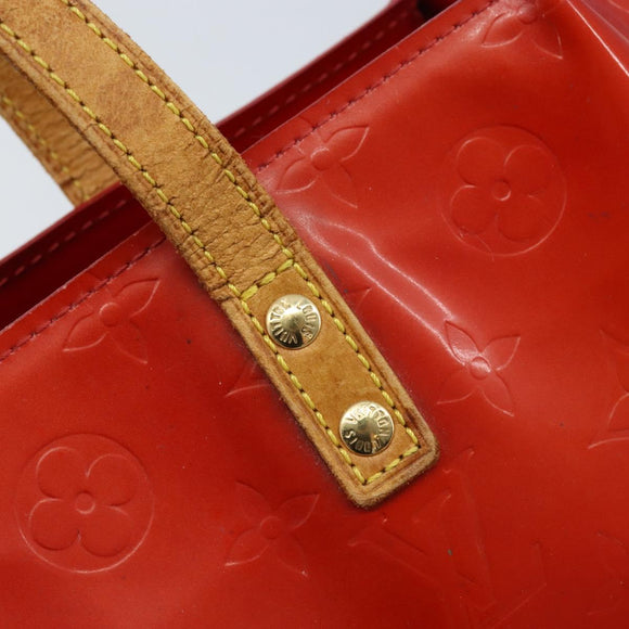 LOUIS VUITTON Monogram Vernis Reade PM Hand Bag Red Rouge M91088 LV Auth ka3053