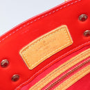 LOUIS VUITTON Monogram Vernis Reade PM Hand Bag Red Rouge M91088 LV Auth ka3053-18