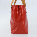 LOUIS VUITTON Monogram Vernis Reade PM Hand Bag Red Rouge M91088 LV Auth ka3053-3