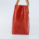 LOUIS VUITTON Monogram Vernis Reade PM Hand Bag Red Rouge M91088 LV Auth ka3053-4