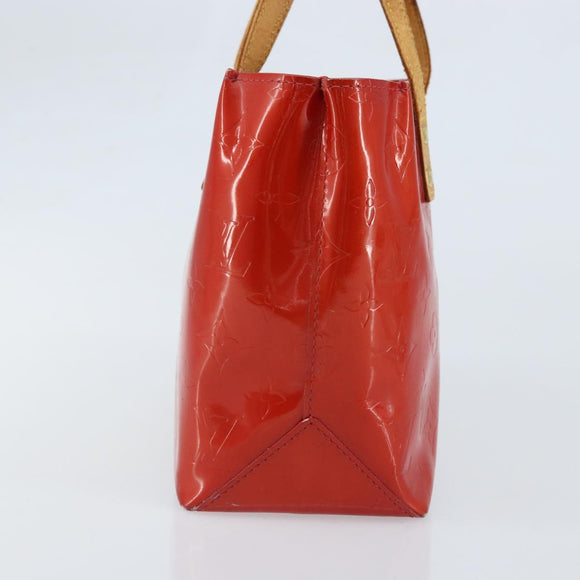 LOUIS VUITTON Monogram Vernis Reade PM Hand Bag Red Rouge M91088 LV Auth ka3053