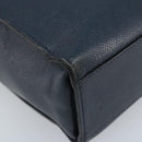 CELINE Shoulder Bag Leather Navy Gold Auth ka3054-14