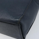 CELINE Shoulder Bag Leather Navy Gold Auth ka3054-15
