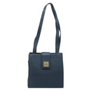 CELINE Shoulder Bag Leather Navy Gold Auth ka3054-13