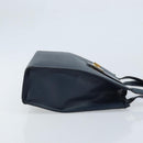 CELINE Shoulder Bag Leather Navy Gold Auth ka3054-3