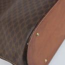 CELINE Macadam Canvas Hand Bag PVC Leather Brown Gold Auth ka3055-11