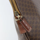 CELINE Macadam Canvas Hand Bag PVC Leather Brown Gold Auth ka3055-14