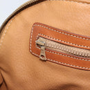 CELINE Macadam Canvas Hand Bag PVC Leather Brown Gold Auth ka3055-19
