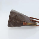 CELINE Macadam Canvas Hand Bag PVC Leather Brown Gold Auth ka3055-4