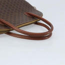 CELINE Macadam Canvas Hand Bag PVC Leather Brown Gold Auth ka3055-7