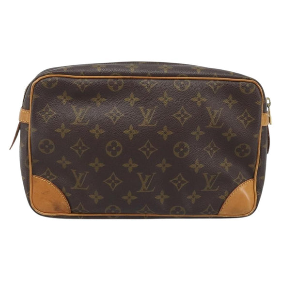 LOUIS VUITTON Monogram Compiegne 28 Clutch Tasche M51845 LV Auth ka3057